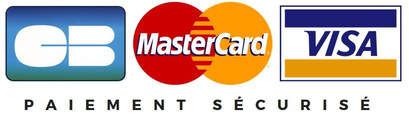 Paiement sécurisé par carte bancaire : CB, Mastercard, Visa